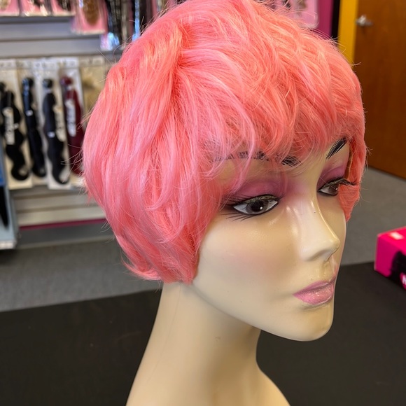 Glueless Pink Pixie Wig 6” - Picture 3 of 4